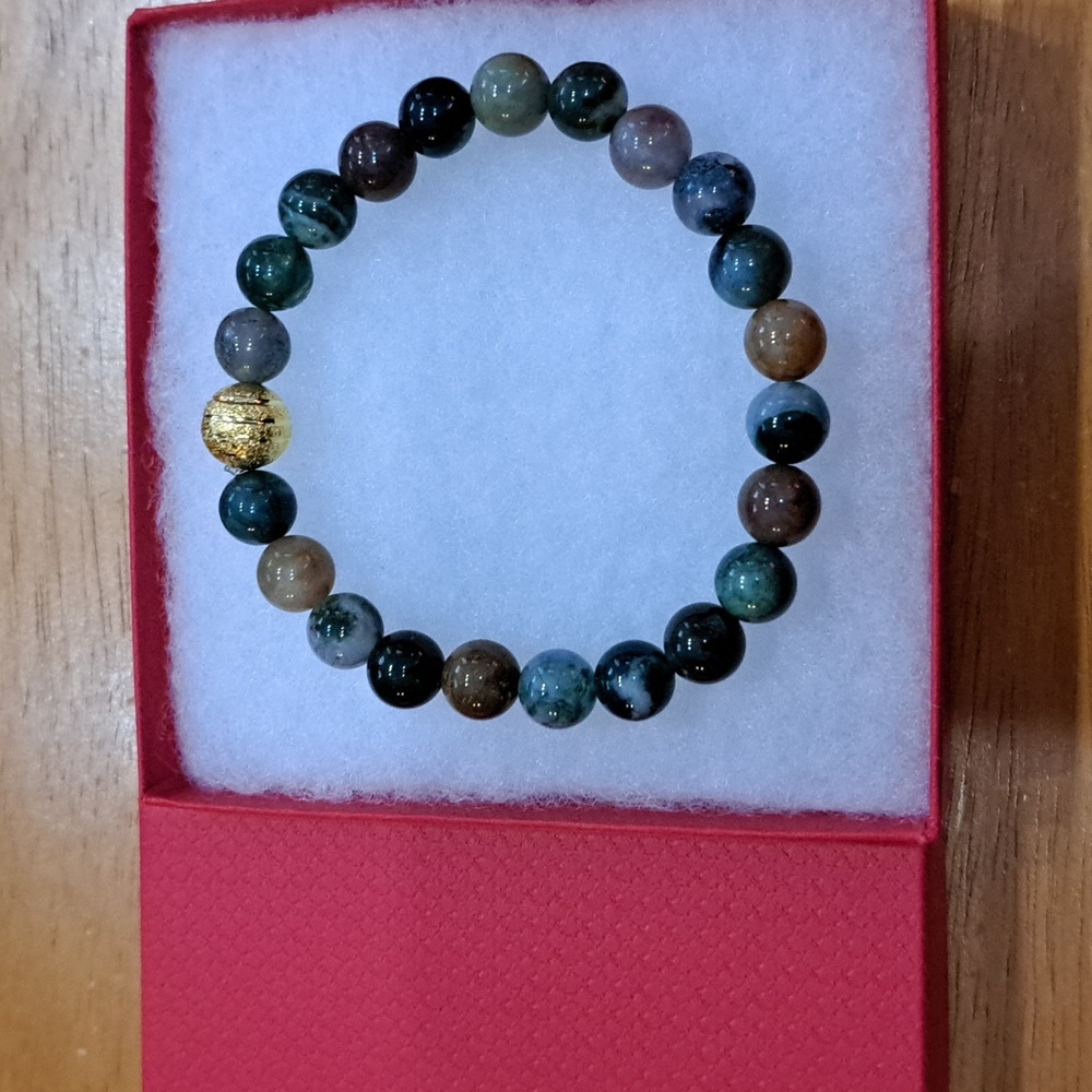 Indian Agate Stone Bracelet - Picture 5 of 8